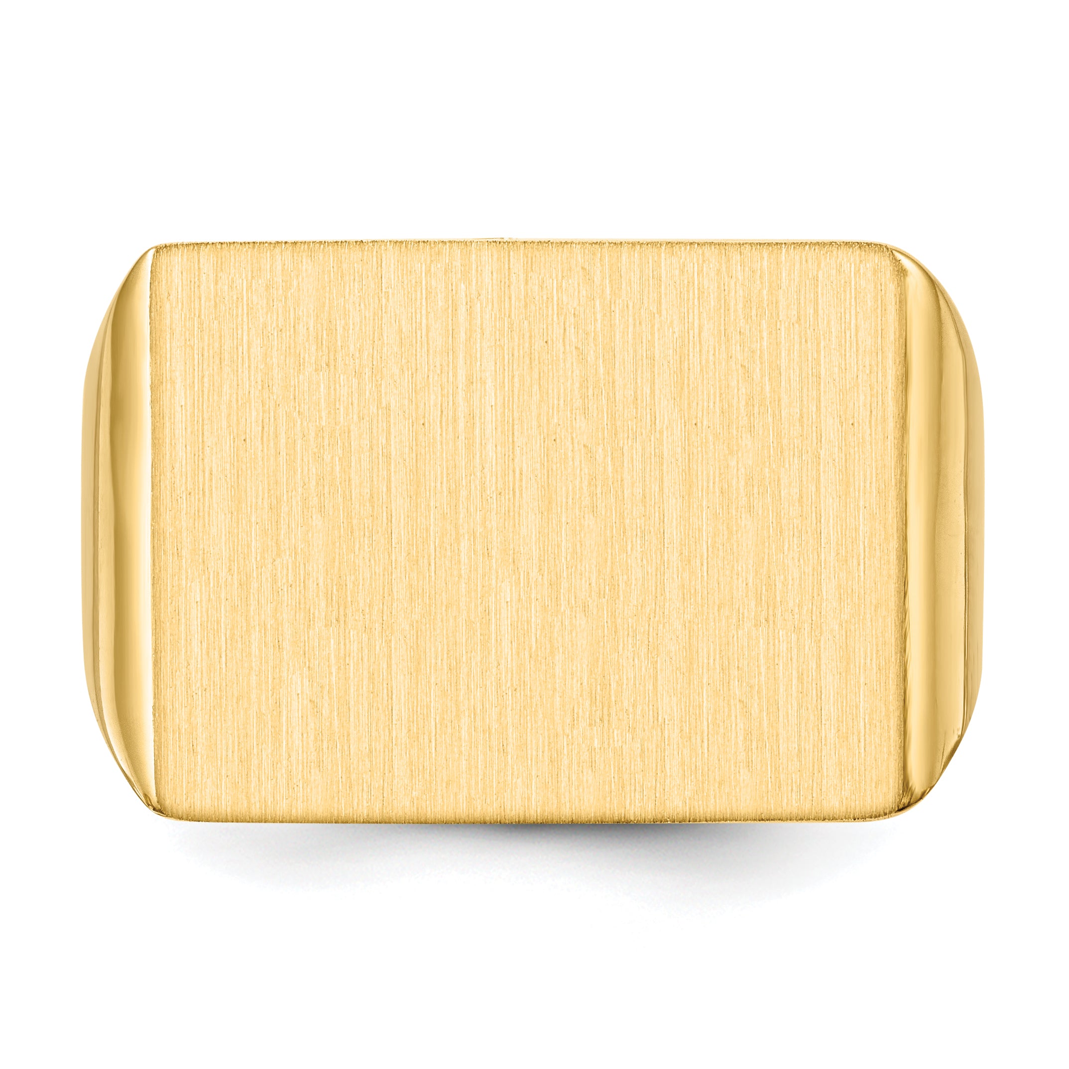 14k 19.5x14.5mm Rectangle Open Back Mens Signet Ring RS413