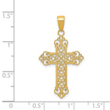 14k Fleur De Lis Cross Charm M1386