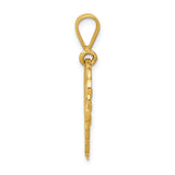 14k Reversible FOR MY WONDERFUL SISTER / YOU MEAN SO MUCH Heart Charm C1693