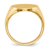 14k 16.0x20.5mm Oval Closed Back Mens Signet Ring RS109