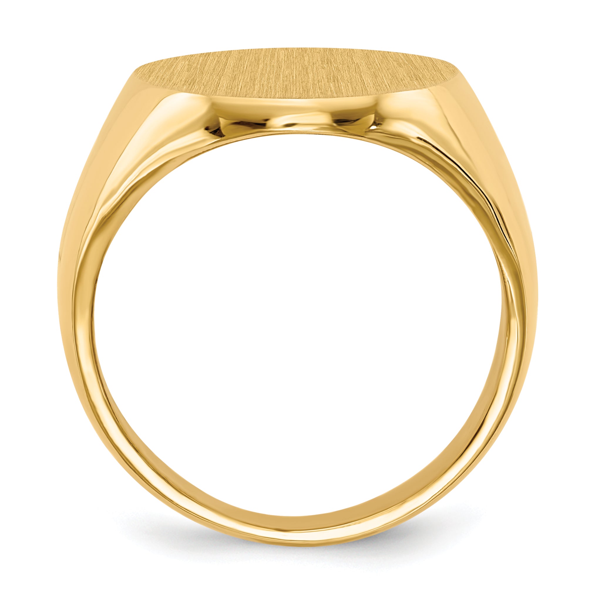 14k 16.0x20.5mm Oval Closed Back Mens Signet Ring RS109