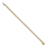 14k Complete 7 carat Round AA Diamond 3-prong 7 inch Tennis Bracelet X2842AA