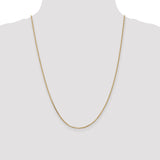 14K 26 inch 1.65mm Solid Diamond-cut Cable with Lobster Clasp Chain PEN141