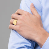 14k 19.0x13.0mm Open Back Mens Signet Ring RS257