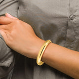 14k 7/16 Oversize High Polished 10.00mm Hinged Oval Bangle Bracelet HP7/16O