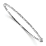 14k White Gold A Diamond Hinged Bangle XB322A