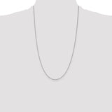 14K White Gold 14 inch .7mm Box with Lobster Clasp Chain WLB050L