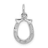 14k White Gold Solid Polished Horseshoe Charm K831