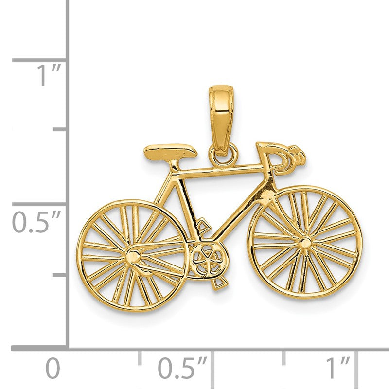 14k Polished Bicycle Charm M530