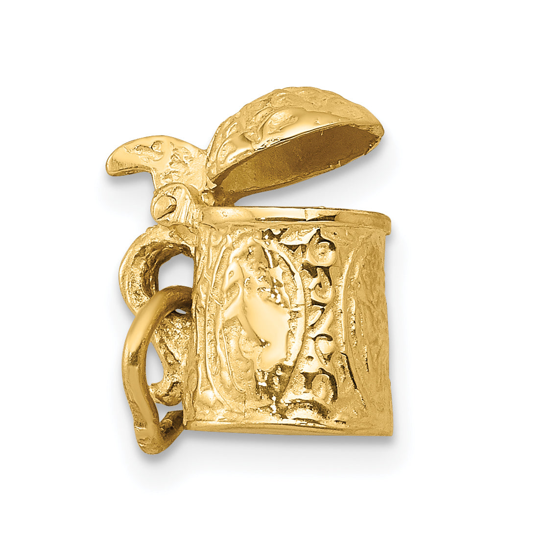 14k 3-D Beer Stein Lid Opens Charm A0301/L