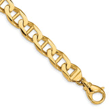 14K 20 inch 10.3mm Hand Polished Fancy Anchor Link with Fancy Lobster Clasp Chain LK102