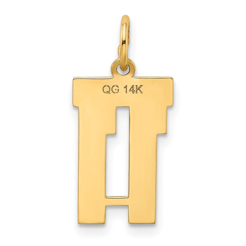 14k Small Satin Number 11 Charm LSS11