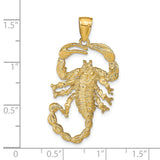 14k Large Solid Polished Open-Backed Scorpion Pendant C2384