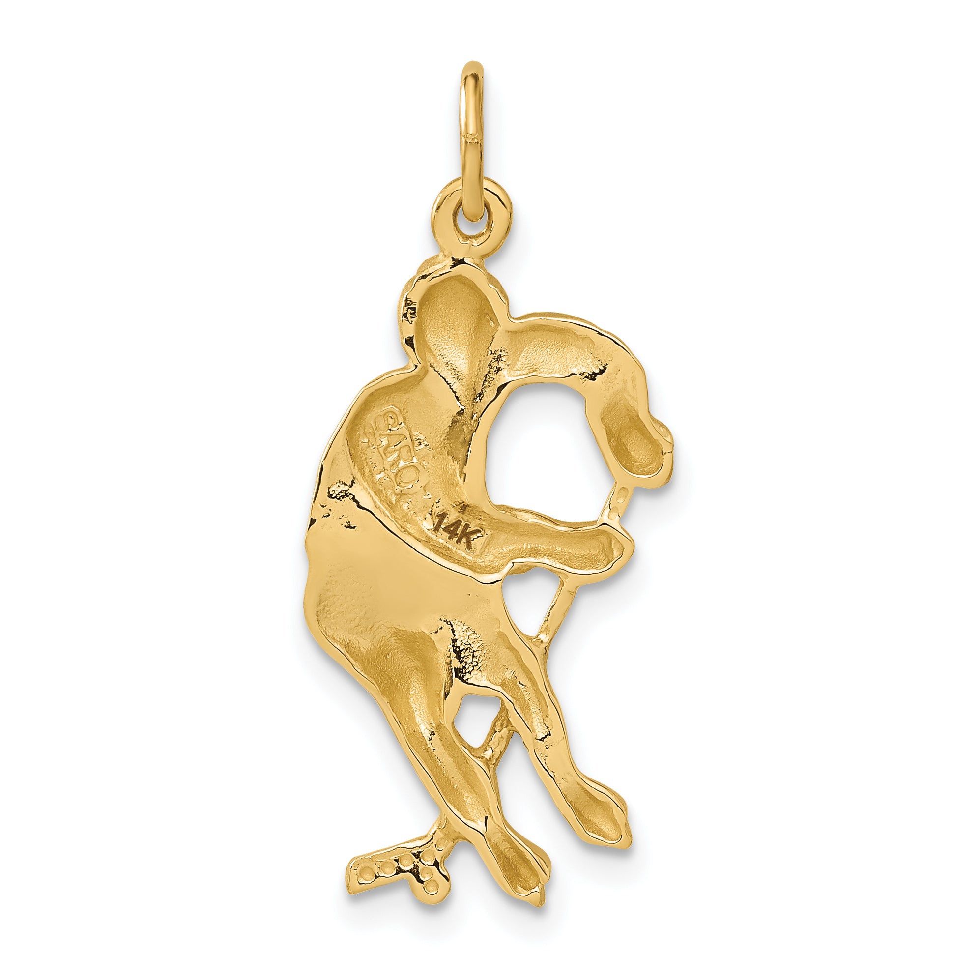 14k Hockey Player Charm C1228
