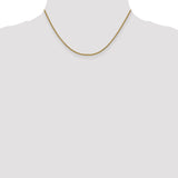 14K 26 inch 1.5mm Semi-Solid Round Box with Lobster Clasp Chain BC140