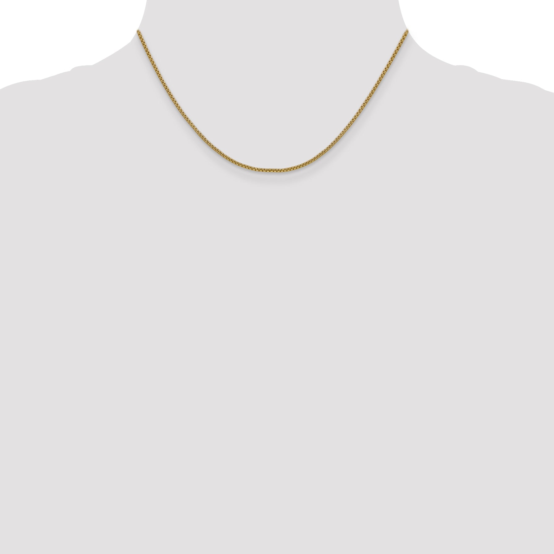 14K 26 inch 1.5mm Semi-Solid Round Box with Lobster Clasp Chain BC140