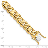 14K 20 inch 10.8mm Hand Polished Rounded Curb Link with Box Catch Clasp Chain LK127