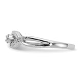 14k White Gold 2-Stone 1/4 carat Diamond Fancy Ring RM3840