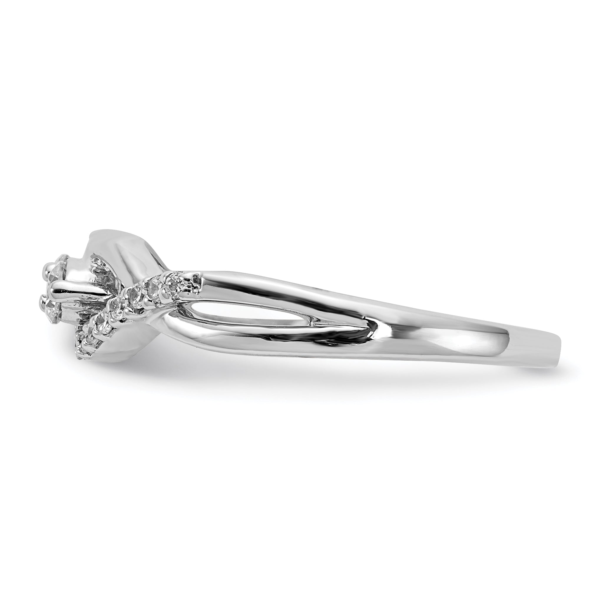 14k White Gold 2-Stone 1/4 carat Diamond Fancy Ring RM3840