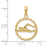 14k Swimming Charm K4959