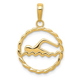 14k Swimming Charm K4959