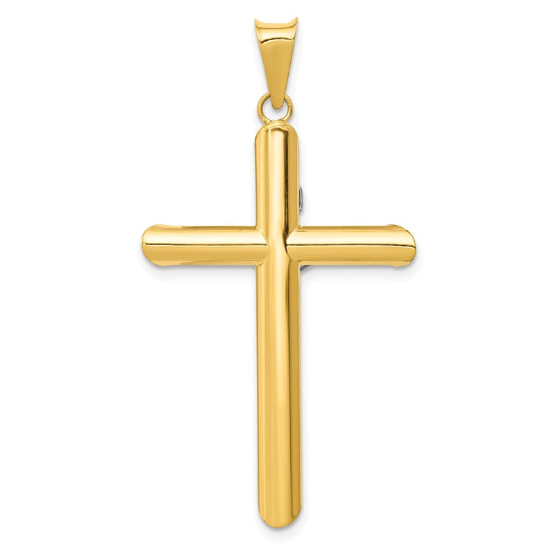 14K Two-Tone and White Rhodium Inri Crucifix Pendant K3723