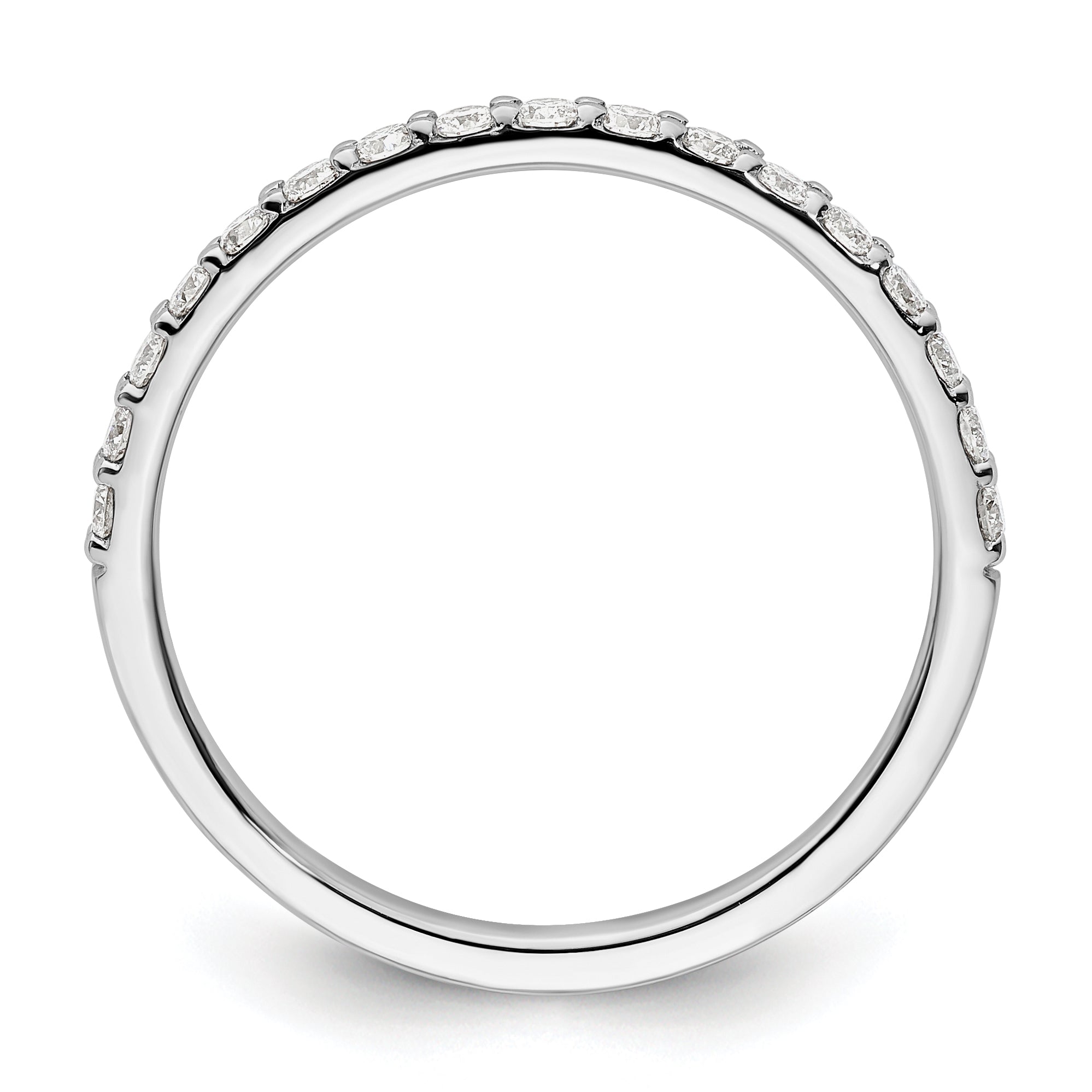 14k White Gold 2mm 1/3 carat Diamond Band RM4322