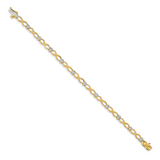 14k Complete 1/8 carat Diamond Infinity Link 7 inch Bracelet BM4631