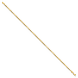 14k Polished Double-Sided Hearts Double Link 10 inch Anklet ANK70