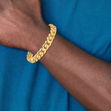 14K 20 inch 10.8mm Hand Polished Rounded Curb Link with Box Catch Clasp Chain LK127