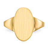 14k 9.0x14.5mm Oval Open Back Signet Ring RS189