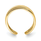 14K Polished 3-Row Toe Ring D4693