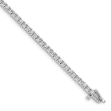 14k White Gold Complete 3.92 carat Round VS Diamond 4-prong 7 inch Tennis Bracelet X602WVS