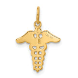 14k Caduceus Charm A0391