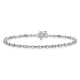 14k White Gold Complete 7/8 carat Round A Diamond 2-prong 7 inch Tennis Bracelet X10016WA