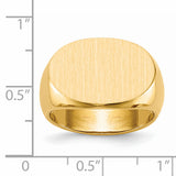 14k 19.0x13.0mm Open Back Mens Signet Ring RS257