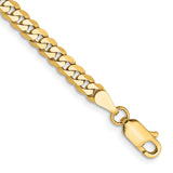 14K 26 inch 3.9mm Flat Beveled Curb with Lobster Clasp Chain FBU100