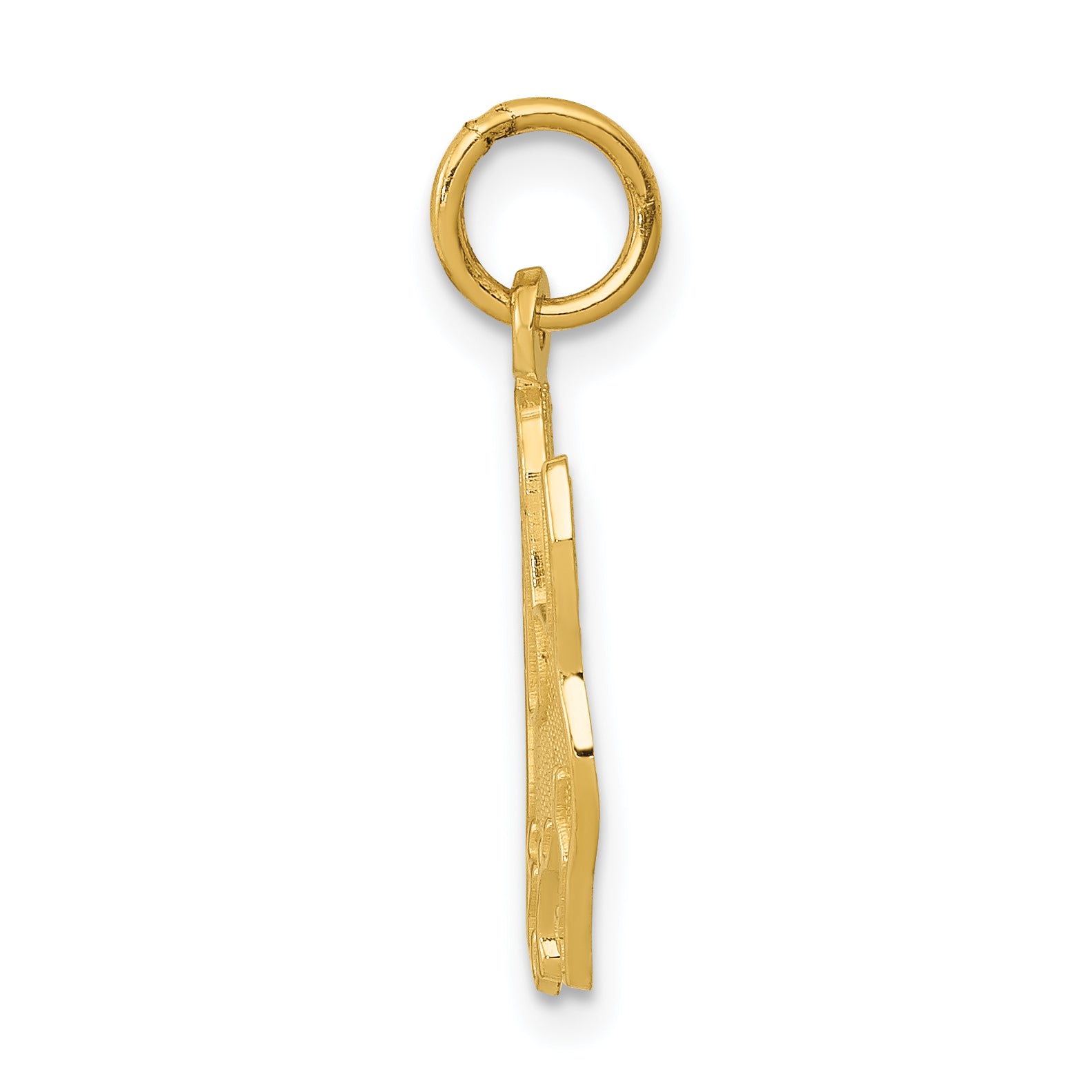 14k Textured Hound Dog Charm C1842