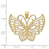 14k Polished Large Filigree Butterfly Pendant K5986