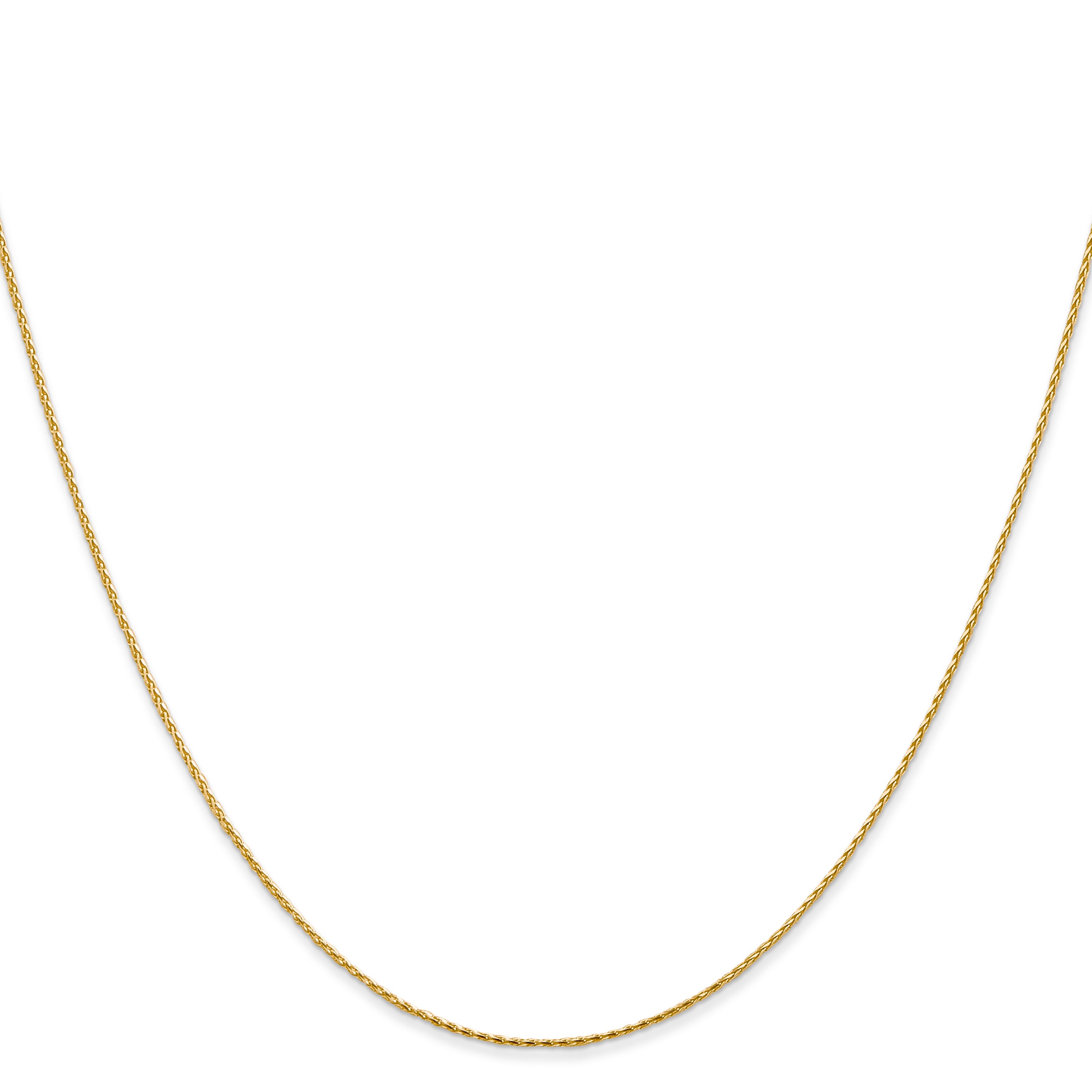 14K 10 inch .8mm Diamond-cut Parisian Wheat with Lobster Clasp Anklet PEN274