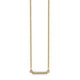 14k Polished 1/20 carat AAA Diamond Tiny Bar 18 inch Necklace XP5030AAA