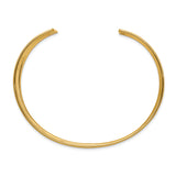 14k 19mm Hammered Polished Cuff Bangle Bracelet DB562