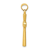 14k Hollow -X- Center Cross Pendant K6163