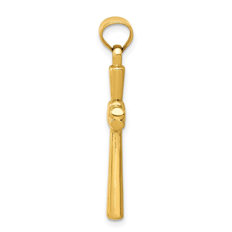 14k Hollow -X- Center Cross Pendant K6163