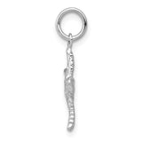14K White Gold Polished 3-D Starfish Pendant K1077