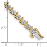14k Complete 3/8 carat Diamond S-link 7 inch Tennis Bracelet BM4642