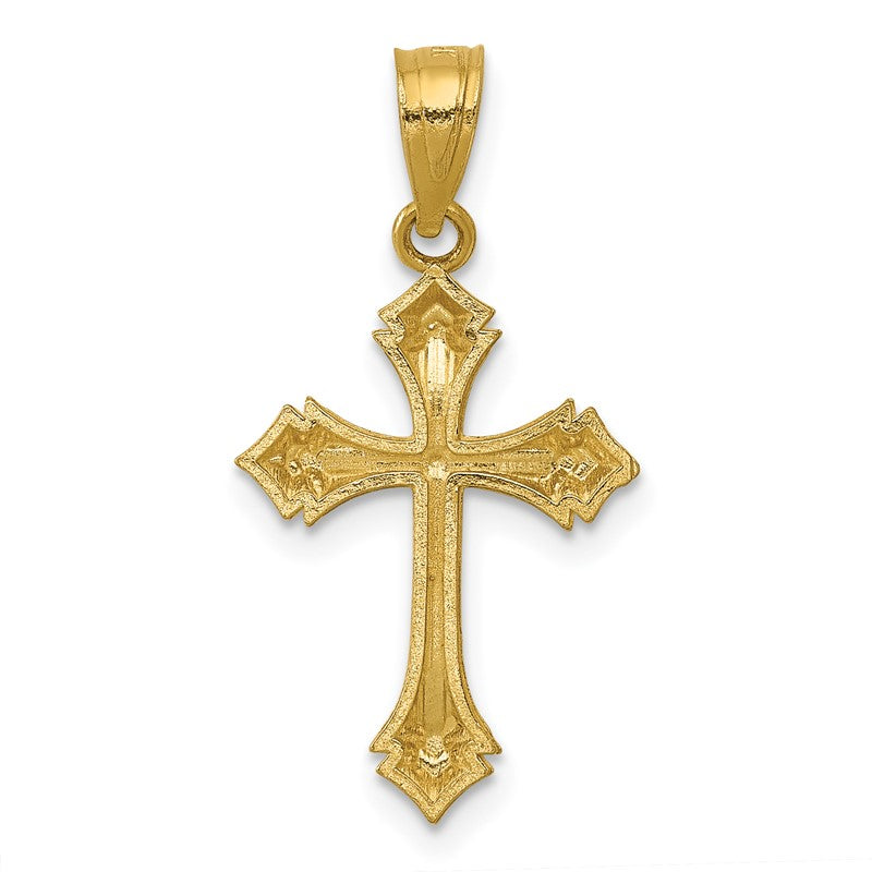 14k Diamond-cut Passion Cross Charm C3811