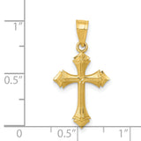 14k Diamond-cut Passion Cross Charm C3811