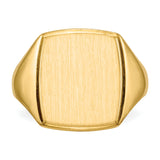 14k 13.0x14.5mm Closed Back Mens Signet Ring RS327