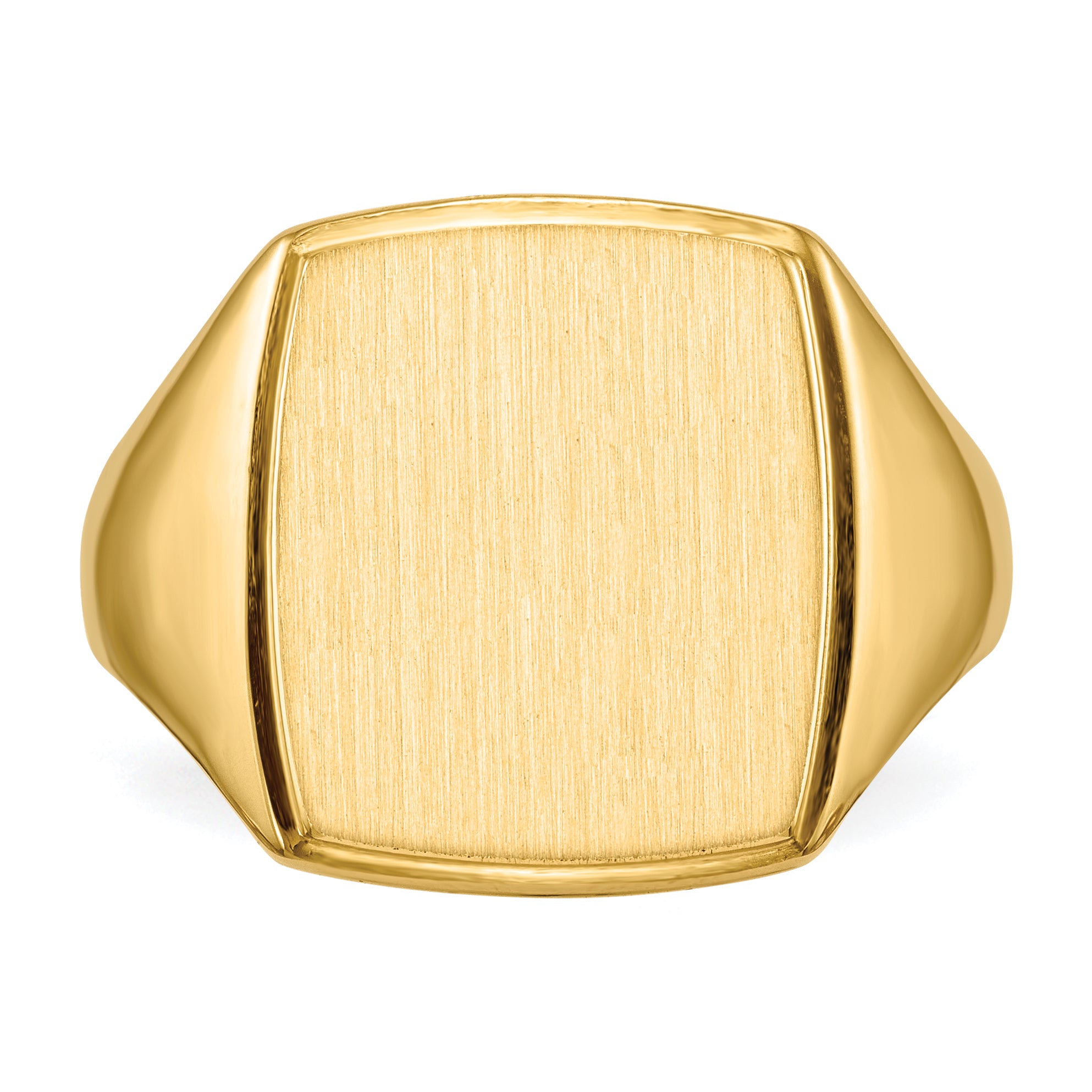 14k 13.0x14.5mm Closed Back Mens Signet Ring RS327